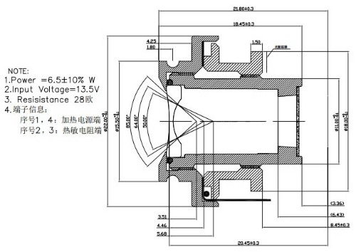 AA structure automotive lens AA structure automotive lens