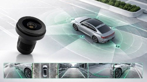 Wide angle lens for surround view camera applications